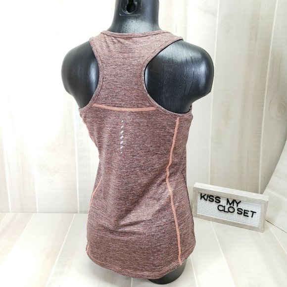 Columbia Women's Tank Top Small Orange Space dye Moisture Wick Reflective - Picture 4 of 5